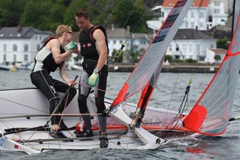 Mads og Tomas vant den 3. seilasen i gullfinalen!